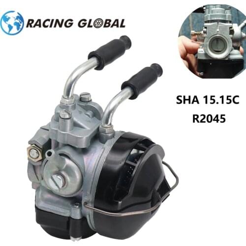 ALCON-Dellorto Carburetor 15.15mm C SHA For Mobylette SHA 15/15 Cable Choke 50cc Dirt Pocket Moped Bike Parts