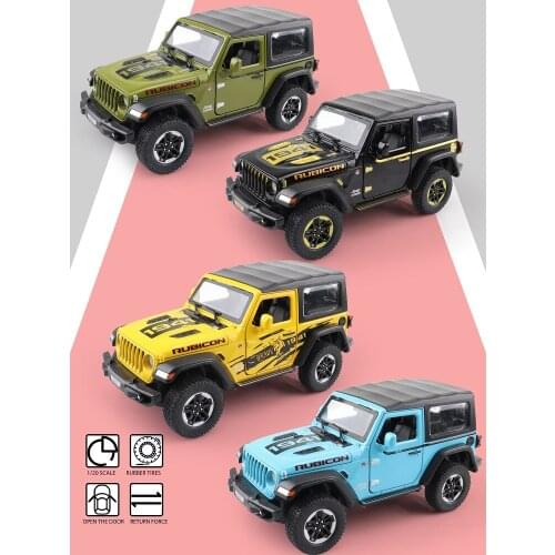 Collection Model Closed Canopy Jeep Wrangler Rubicon 1941 Off-Road SUV MINIAUTO 1:20 Alloy Car Simulation Diecasts Toy Vehicles