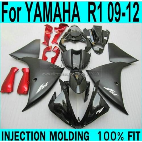 Fairing kit For YAMAHA R1 2009 2010 2011 2012 2013 Fairings ( matte black + Red parts ) yzfr1 Injection Fairings XP62