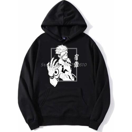 Handsome Japan Manga Cool Anime Sukuna Jujutsu Kaisen Hoodie Men Hooded Fleece Hoodies Sweatshirt Streetwear Harajuku