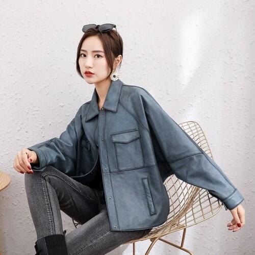 2020 Women Genuine Leather Jacket Motorcycle Short Natural Top Sheepskin Coats Spring Autumn Real Small Leather Jackets