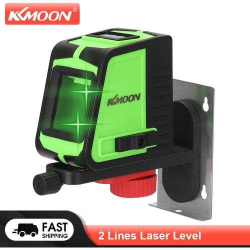 KKMOON Laser levels 2 Lines Laser Level Large Window Leveling Tool with Sound Alarm Function Used for Tiling and Home Decoration