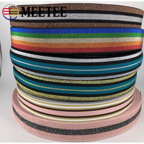 5m 4cm Stripe Elastic Bands Clothing Bags Trousers Rubber Band Soft Belt Tension Elastic Webbing DIY Sewing Accessories