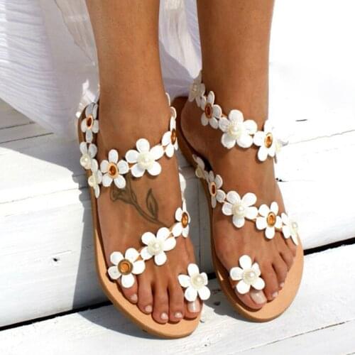 Summer ladies sandals slippers ladies flower slippers ladies flat shoes women shoes