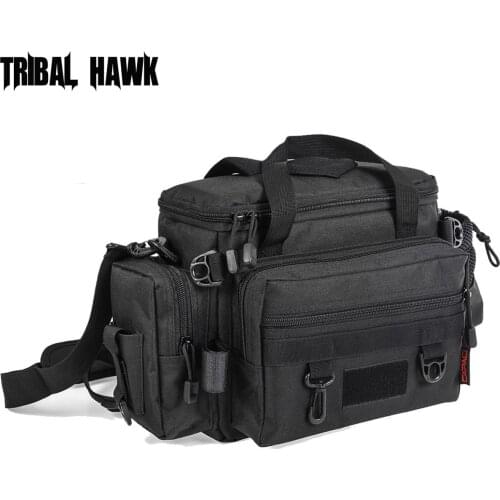 Multifunctional Fishing Tackle Bags Fishing Lures Storage Bag Shoulder Bag Outdoor Hiking Cycling Waist Pack with Bottle Pouch