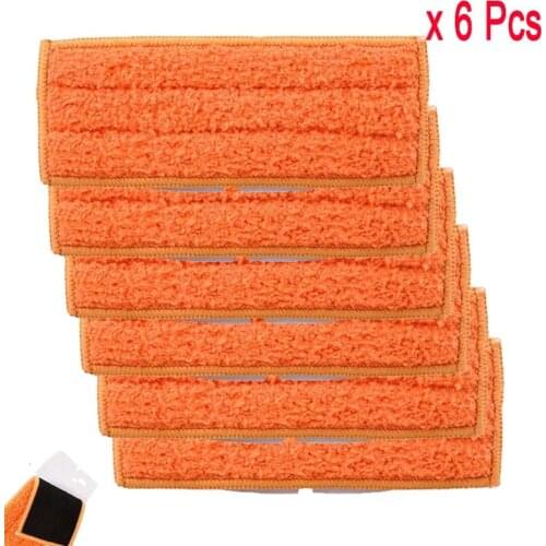 6 Pack Washable Damp Sweeping Pads for iRobot Braava Jet 240 241 cleaner spare parts