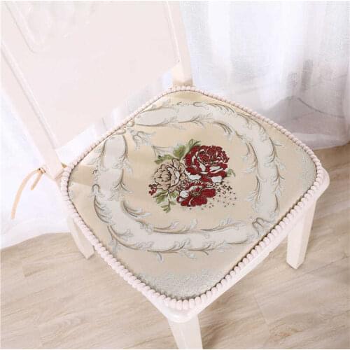 Soft Cotton Chair Cushions Flower Pattern Seat Pads High Quality Dinning Stool Cushions Winter Home Chair Sit Mat European Style