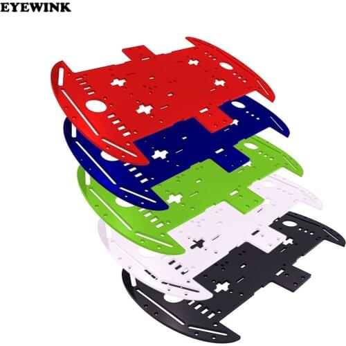 5pcs Smart Robot Car Chassis Kit Smart Car Chassis for 4WD Avoidance Tracking Motor（Available in a variety of colors