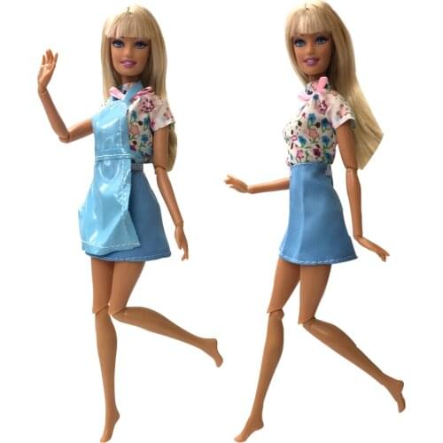 NK Newest Doll Dress Beautiful Handmade Party ClothesTop Fashion Dress For Barbie Noble Doll Best Child Girls'Gift 059D