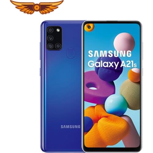 Original Samsung Galaxy A21s 6.5``Octa-core 4GB RAM 64GB ROM 48MP Quad Camera Fingerprint Dual SIM Android Unlocked Mobile Phone