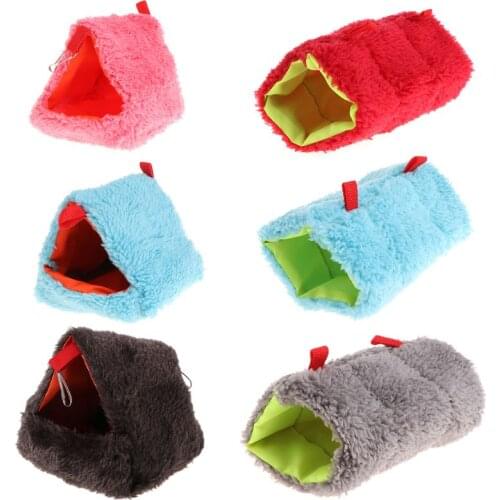 Hamster Nest Sleeping Bed Hanging Cage Fleece Waterproof Warm Winter Hammock Swing Toys For Small Pets Squirrel Chinchilla