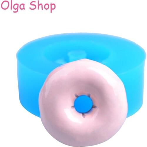 TYL004 Donut Mold Doughnut Silicone Mold Cake Fondant Mold Soap Air Dry Polymer Clay Polymer Resin Cupcake Decorating Mold