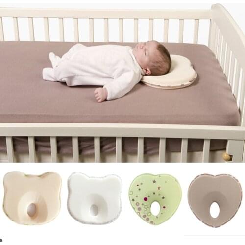 Hot baby pillow infant shape toddler sleep positioner anti roll cushion flat head pillow protection of newborn almohadas bebe