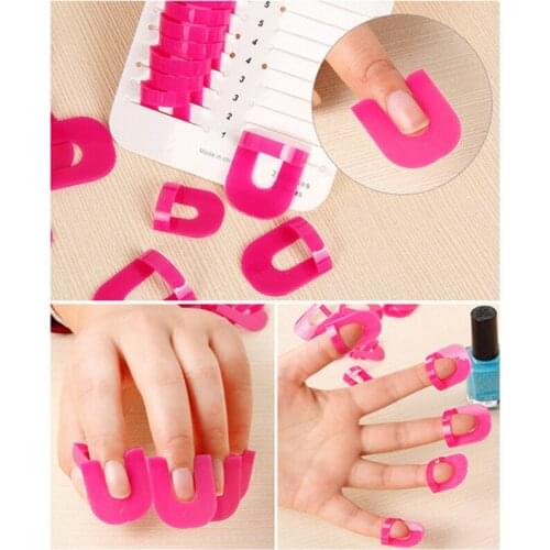 Professional 26PCS/ Pack Salon Manicure Creative Nail Art Protector Polish Molds for UV Gel/Varnish/Coat & French Tips