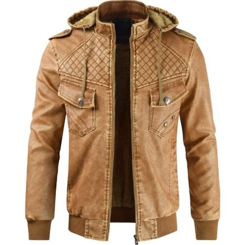 Dropshipping Mens Leather Jacket Winter Mens Casual Stand Collar Slim PU Leather Coat Motorcycle Jacket Male Jaqueta De Couro