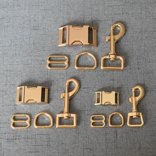 50 Sets 15mm/20mm/25mm D Ring Slider Adjustable Metal Buckle Lobster Clasp For Pet Dog Collar Dog Leash Backpack DIY Accessories