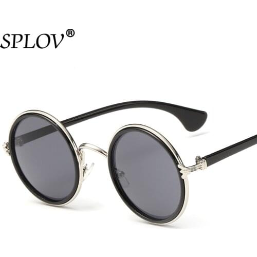SPLOV Classic New Arrived Round Sunglasses Men Women Vintage Colorful Sun Glasses Brand Designer Metal Eyewear Occhiali Da Sole