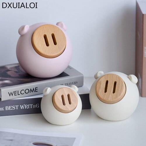 Modern minimalist resin piggy bank home decoration living room bedroom desktop decoration children piggy bank DXUIALOI