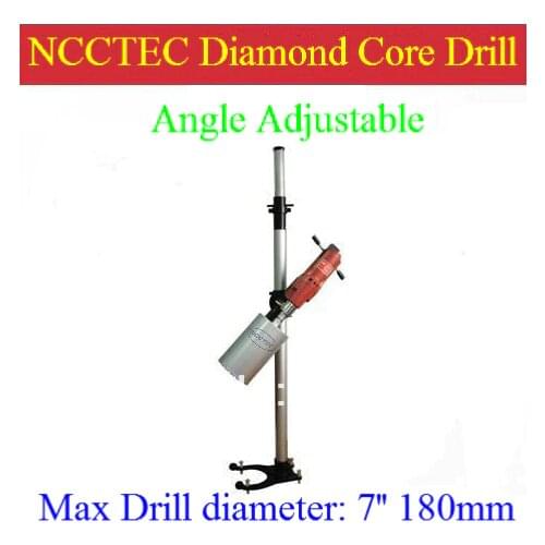 7'' 180mm drill ANGLE Adjustable Diamond Core Drill Machine for drilling concrete floor or wall | Multi-angle degree drill 2100w