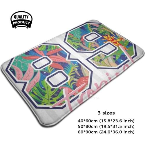 Tropical 89 Comfortable Door Mat Rug Carpet Foot Pad Tropical 89 Flower Garden Tropic Pink Mischelle Pattern Cool 80 Colorful