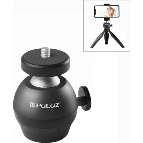 PULUZ 1/4 inch Screw CNC Aluminum Alloy Ball Head ABS Tripod Adapter