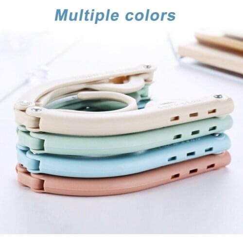 50pcs Retractable Portable Travel Clothes Hanger Plastic Foldable Home Bathroom Hanger Rack 2020 Newest 3