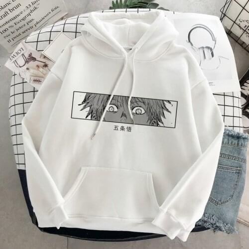 New Winter Jujutsu Kaisen Anime Aesthetic Ulzzang Clothes Hoodie Long Sleeve Sweatshirt Women Vintage Hip Hop Casual Streetwear