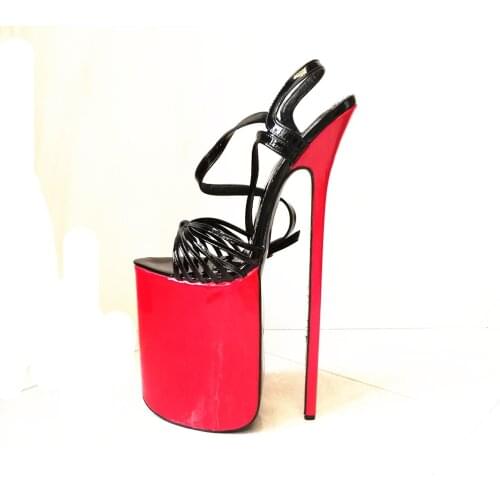 Womens Shoes 11.81in Heel Height Sexy PU Stiletto Heel Platform Sandals High Heels US size 5-13 No.P3004r