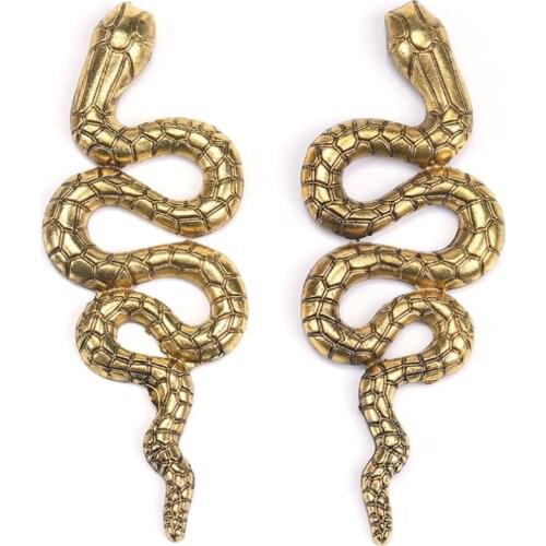 2020 New Vintage Snake Shape Long ZA Earrings Women Indian Statement Drop Earrings Female DIY Beaded Dangle Earring