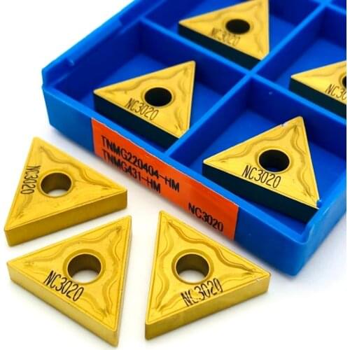 10 pieces of TNMG220404 HM NC3020 high quality cutting inserts metal turning tools CNC turning tools carbide inserts TNMG 220404