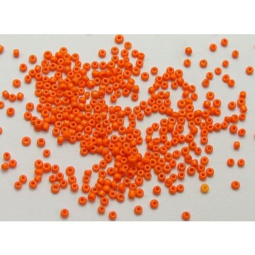 10000 Glass Opaque Seed Beads 1.5mm (15/0) Orange + Storage Box
