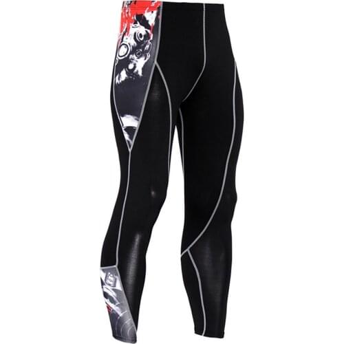 2018 cheap men Compression Pants Running Tights Man Training Fitness Sport Leggings male Gym Jogging Trousers Sportswear