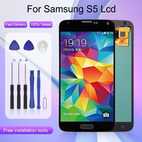 5.1inch Super Amoled G900 Display For Samsung Galaxy S5 Lcd With Touch Panel Screen Digitizer i9600 Assembly Free Shipping