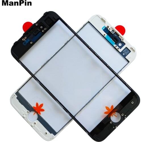 5Pcs/Lot AAA 3 in 1 Screen Glass OCA Film For iPhone 8 Plus 7 7P 6S 6g Cold Press With Bezel Frame Ear Mesh Display Panel Repair