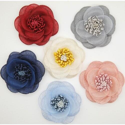 5pc/lot diy handmade flowers patches for clothing hair accessories Floral fairy floral parche appliques bordados para ropa