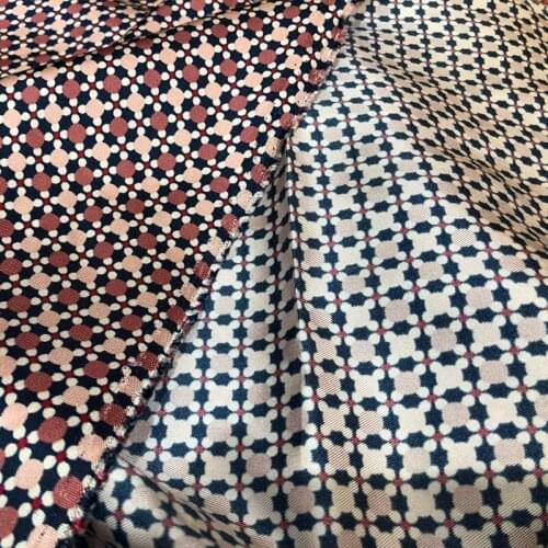 50x147 cm brand fashion show factory custom production printed DIY clothing stretch satin polyester fabric cloth for dress