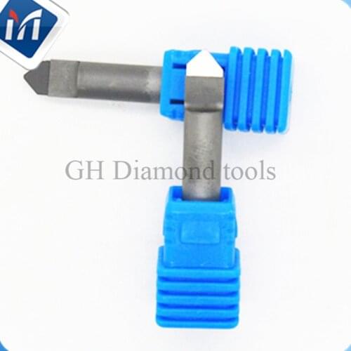 Diamond engraving bit stone tools shank 6 mm cnc Milling Cutter PCD engraver for Stone Hard Granite