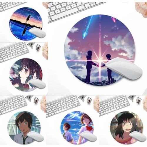 Anime your name Beautiful Anime Mouse Mat Round Non-slip Cushion