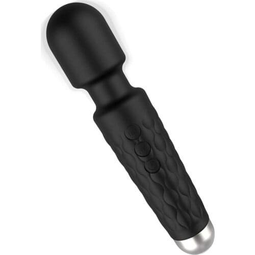 Wand Massager Wireless For Back Neck Shoulder Deep Tissue Massage,Handheld Rechargeable Body Massager, 8 Powerful Speeds & 20 Ad