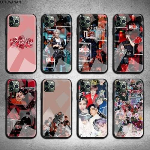 Stray Kids K Pop Phone Case Tempered Glass For iPhone 12 pro max mini 11 Pro XR XS MAX 8 X 7 6S 6 Plus SE 2020 case