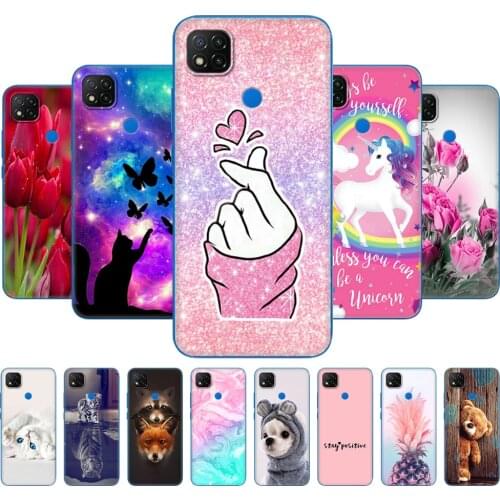 For xiaomi redmi 9C Case 6.53 inch Painted Soft TPU Silicon Back Phone Cover For redmi 9C NFC Case etui bumper Protective Coque