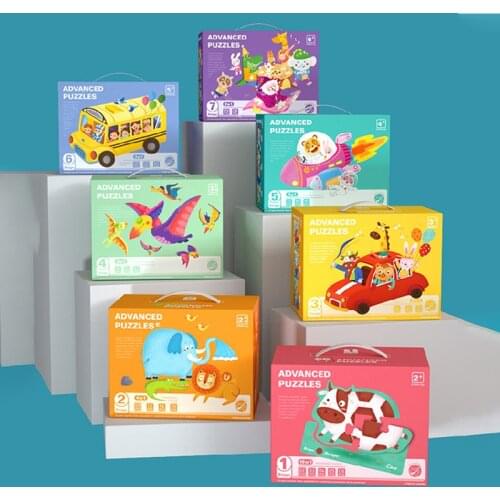 Childrens Early Education Advanced Puzzle Childrens Animal Plane Puzzle Toys Puzzle Interactive Dinosaur Paradise Wooden Toys