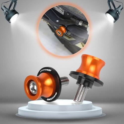 For 990SMR 990 SMR 990-smr 2009 2010 2011 2012 2013 10 MM Motorcycle Accessories Swingarm Spools Stand Screws Slider With logo