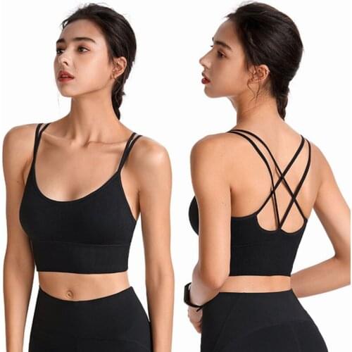 Women Sexy Sports Bra Comfy Fitness Yoga Bra Gym Tops Athletic Vest Push Up Brassieres Running Workout Gymnastics Sportswear