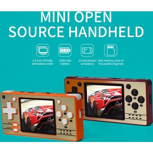 New Q20 MINI Open Source Dual System 2.4 Inch OCA Full Fit IPS Screen Handheld Game Console Retro PS Childrens Gifts