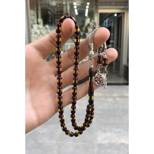 Islamic Tasbih Muslim Rosary Beads 33 Prayer Rosary For Men Bracelet For Men Accessory amber oltu amber stone Handmade Turkey
