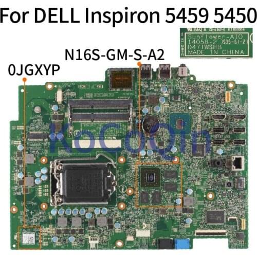 KoCoQin Laptop Motherboard For DELL Inspiron 5459 5450 Mainboard CN-0JGXYP 0JGXYP 14058-2 SR2CA N16S-GM-S-A2 DDR3 TEST