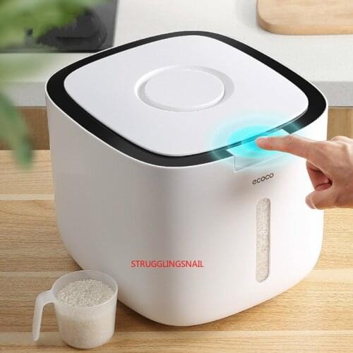 10KG Kitchen Collection Nano Bucket Insect-proof Moisture-proof Sealed Rice Cylinder Grain Dog Food Household Storage Rice Box