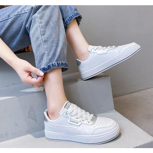 Womens Shoes 2021 Flat White Shoes Women Breathable Running Shoes Women Fashion Non Slip Casual Shoes Zapatos De Mujer