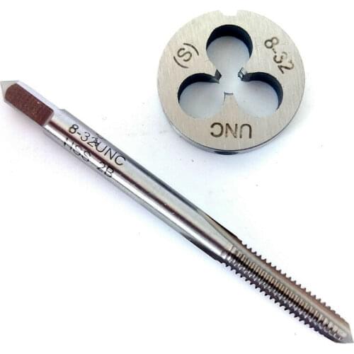 CNC 1pcs 8-32 tap + 1pcs 8-32 die， UNC British US made Right Hand Taper Brand（S